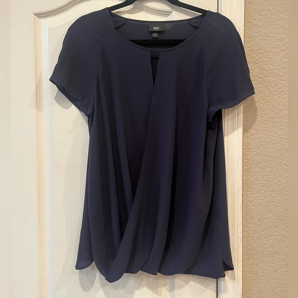 Navy Mossimo Polyester Blouse, Size Large. - Picture 6 of 8